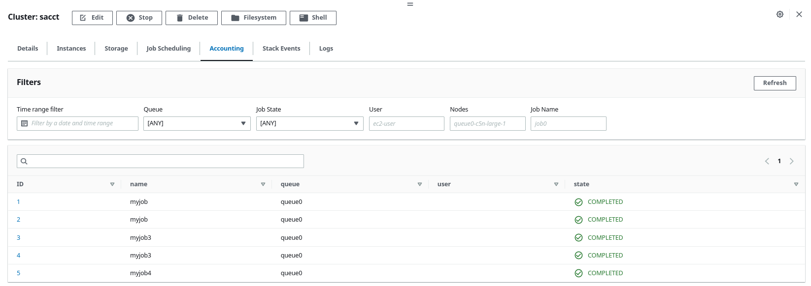 Accounting Tab