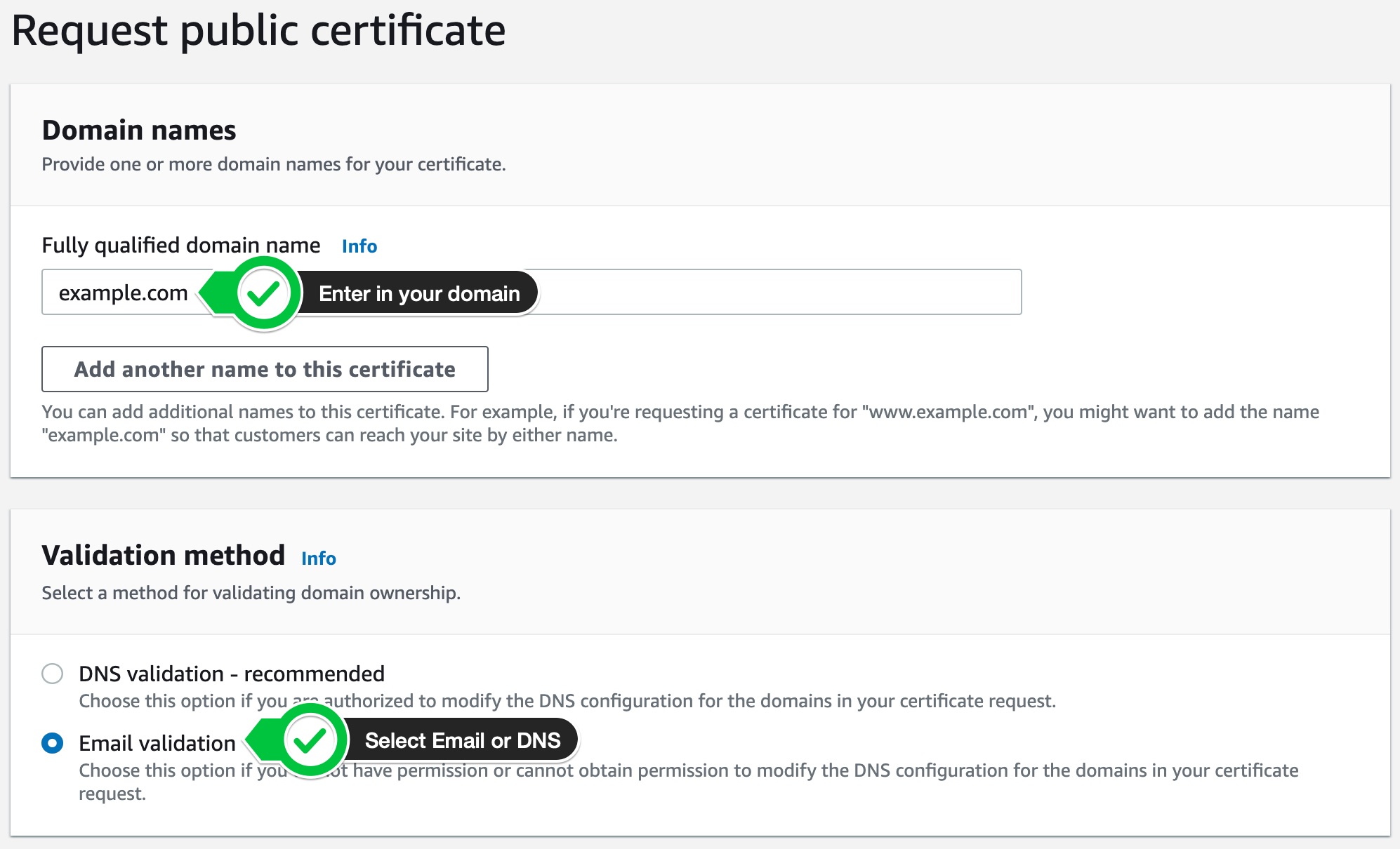 Request Certificate